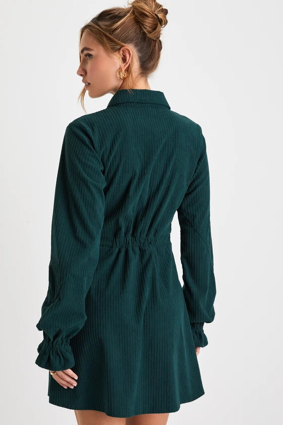 Corduroy mini dress, view 4 - MRSLM