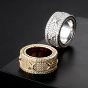 retro full zircon gold plated ring, view 5 - MRSLM