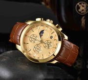 men's six-hand calendar quartz watch, view 4 - MRSLM