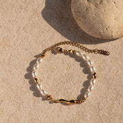 gold plated water drop bracelet, view 4 - MRSLM