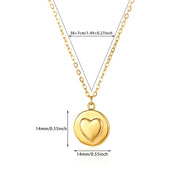 gold heart pendant necklace, view 2 - MRSLM
