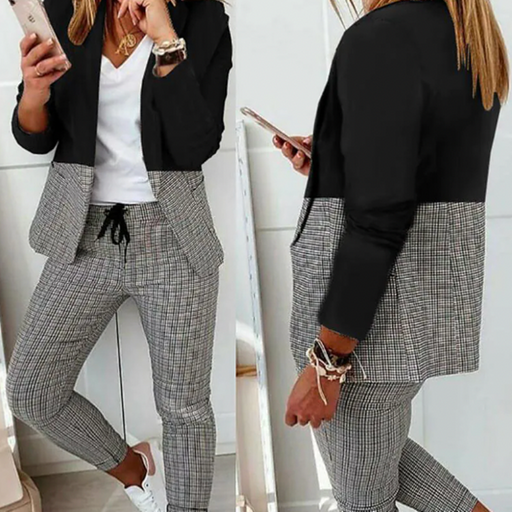 women's small plaid suit jacket and pants set - MRSLM