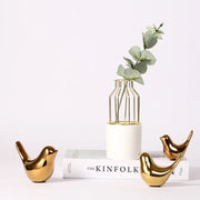 nordic golden ceramic bird decoration, view 7 - MRSLM