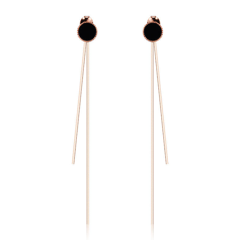 women's sterling silver tassel earrings, view 6 - MRSLM