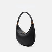 crescent leather shoulder bag, view 3 - MRSLM