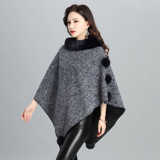 faux fur shawl jacket, view 7 - MRSLM