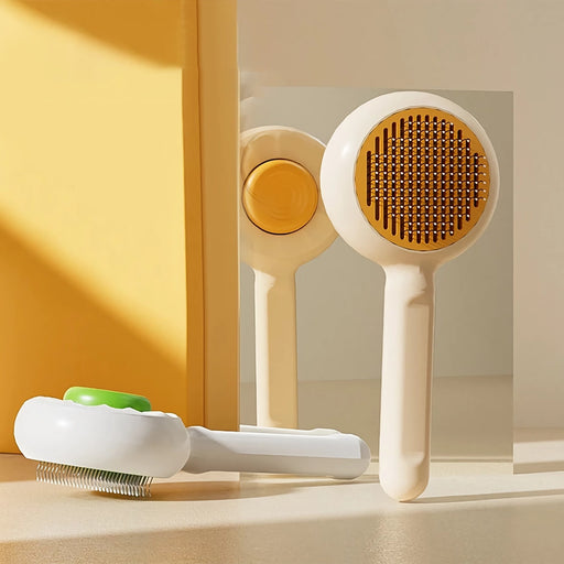 self-cleaning pet slicker brush - MRSLM