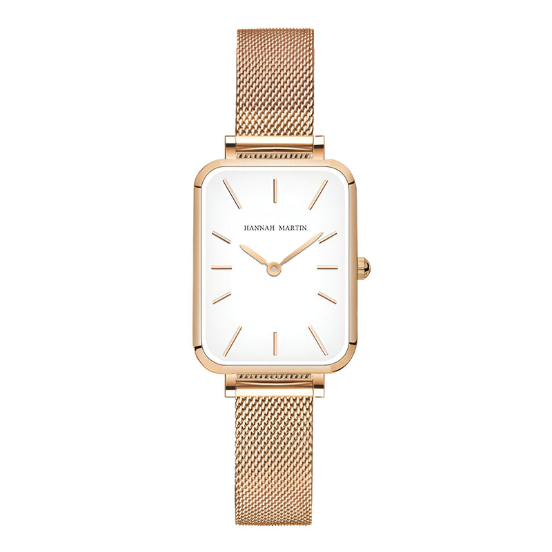 rectangle ultrathin mesh ladies watch, view 3 - MRSLM