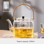 chinese steamed glass teapot set, view 2 - MRSLM