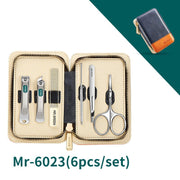 Color contrast stainless steel manicure set, view 3 - MRSLM