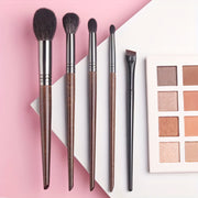 5-piece goat hair makeup brush set - MRSLM