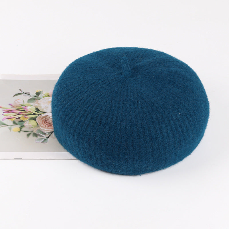 Women's 100% wool beret, view 3 - MRSLM