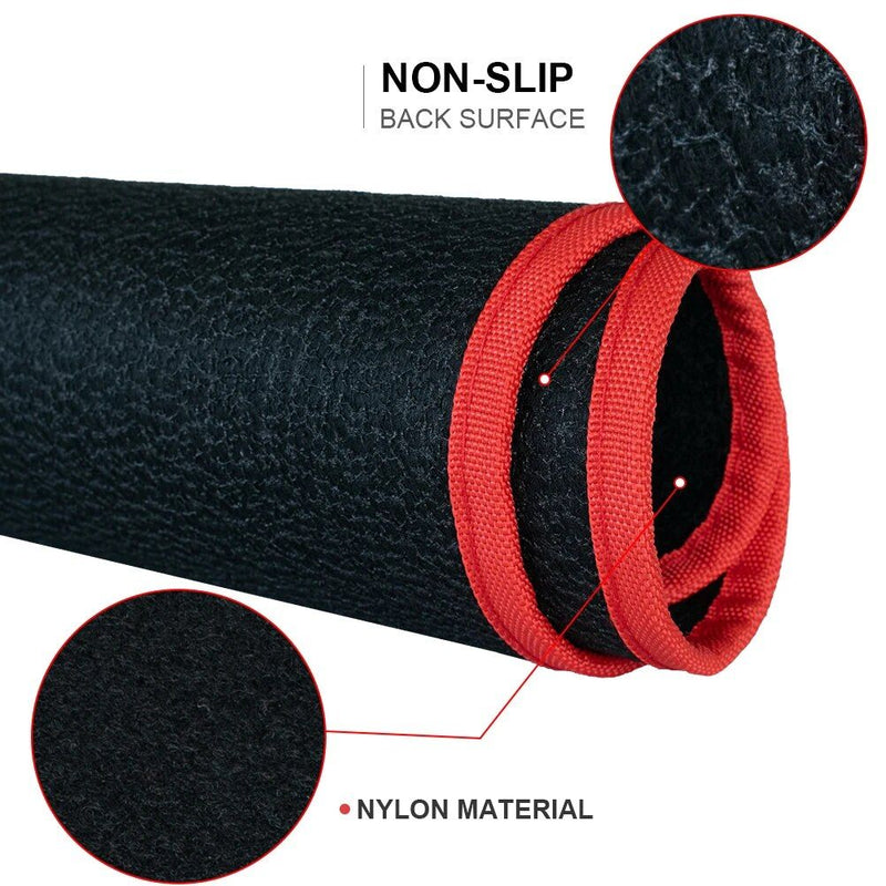 Universal car floor mats with red trim, view 6 - MRSLM