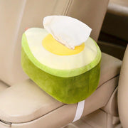 plush cartoon car tissue holder, view 2 - MRSLM