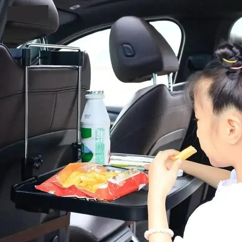 Foldable Car Steering Wheel Desk with Cup Holder and Laptop Tray