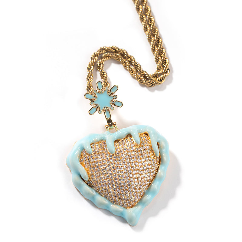 oil drip love sweater necklace, view 5 - MRSLM