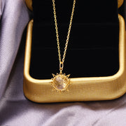 Retro silver sun pendant, view 5 - MRSLM
