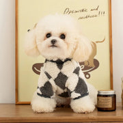 checkered fleece coat for dogs, view 6 - MRSLM