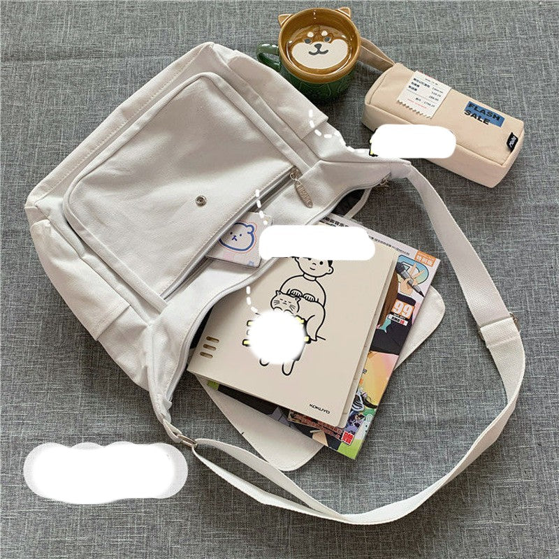 canvas cross-body messenger bag, view 5 - MRSLM