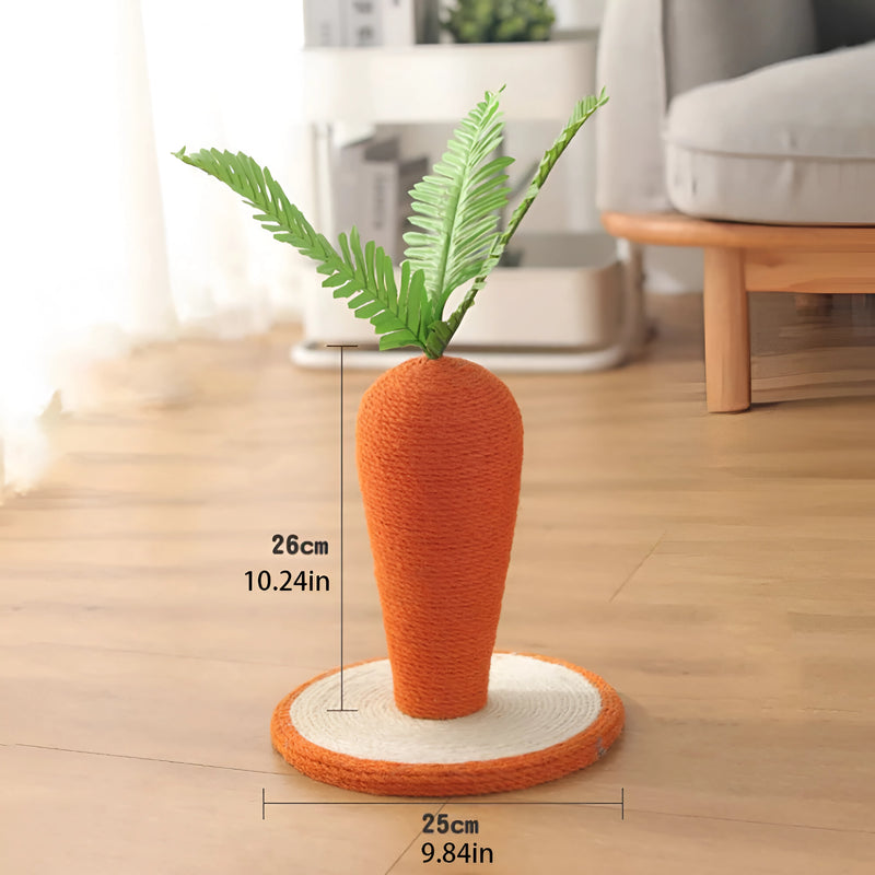 carrot cat scratching post, view 7 - MRSLM