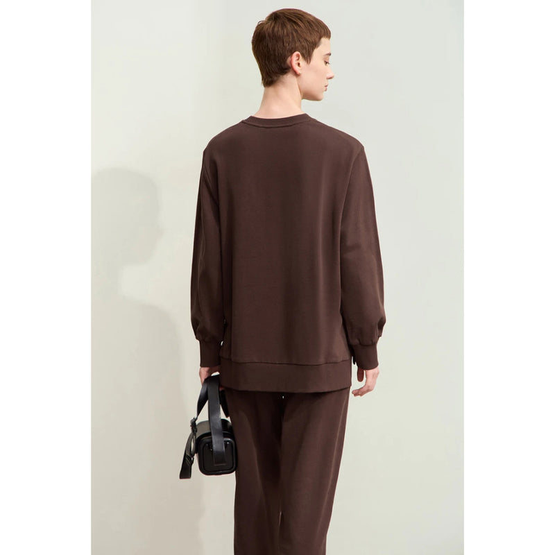 minimalist sporty o-neck sweatshirt, view 5 - MRSLM