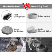 silicone slow feeder dog bowl, view 6 - MRSLM