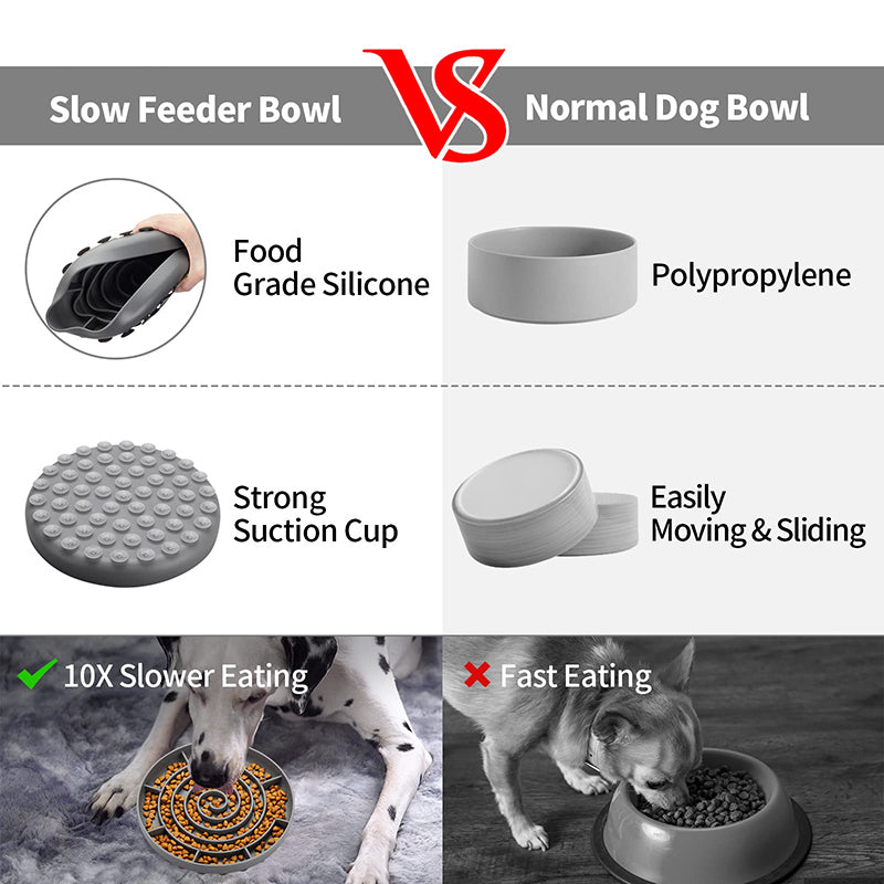 silicone slow feeder dog bowl, view 6 - MRSLM