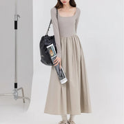 square neck casual dress, view 3 - MRSLM