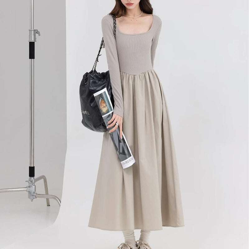 square neck casual dress, view 3 - MRSLM