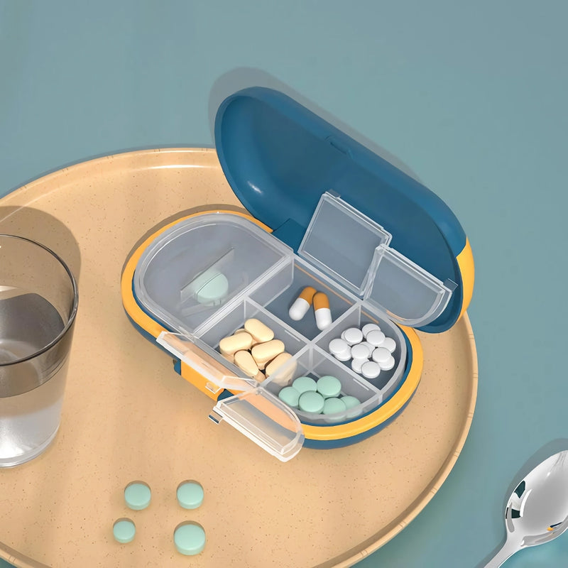 portable travel pill case with cutter, view 11 - MRSLM