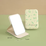 floral flip folding pocket mirror, view 2 - MRSLM