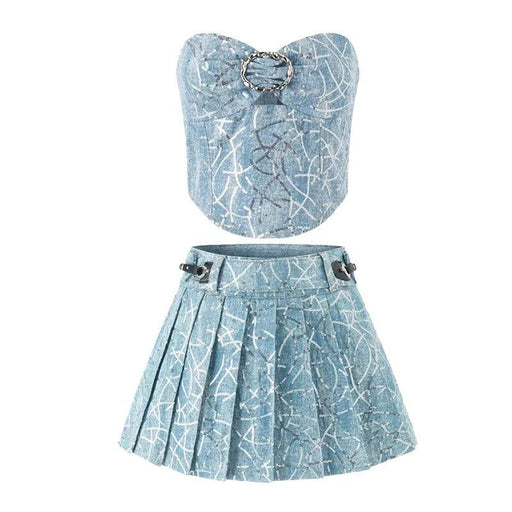 90s retro sequin skirt set, view 4 - MRSLM