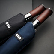automatic folding umbrella with wooden handle, view 8 - MRSLM