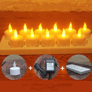 Rechargeable LED tea lights with charging base, view 6 - MRSLM