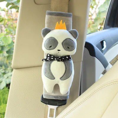 cartoon animal seatbelt cover, view 3 - MRSLM