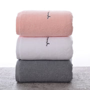 Large embroidered cotton bath towel - MRSLM