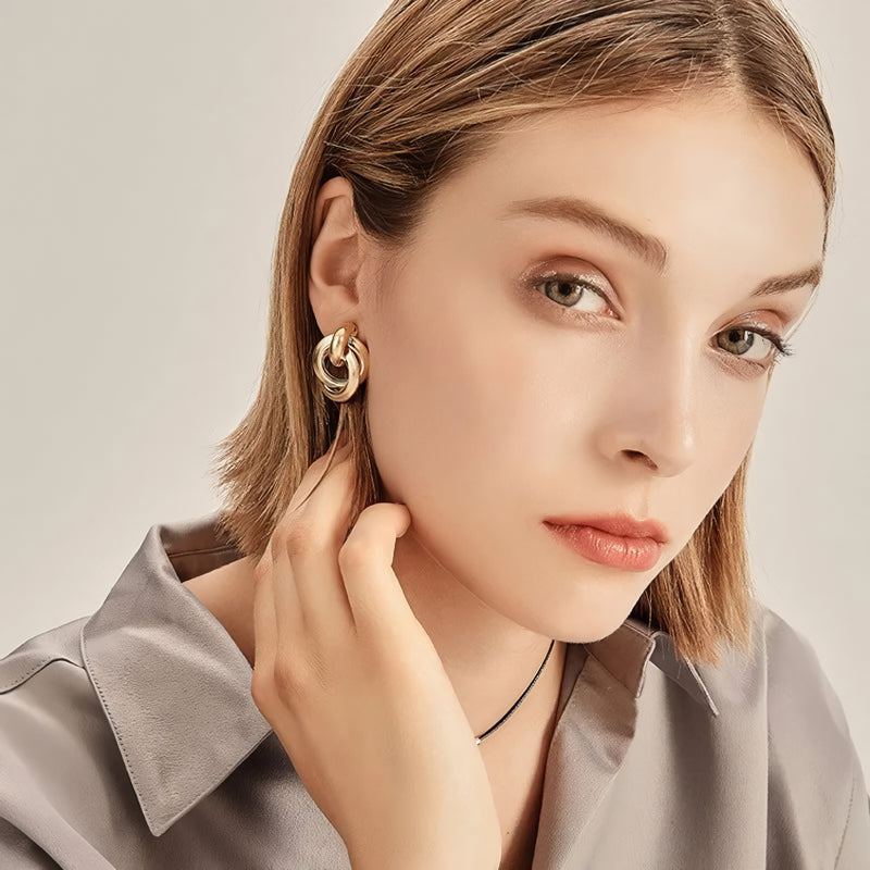Geometric statement earrings, view 13 - MRSLM
