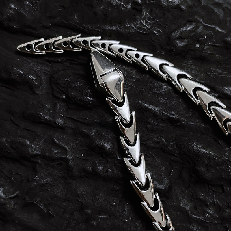 925 silver snake bracelet, view 3 - MRSLM