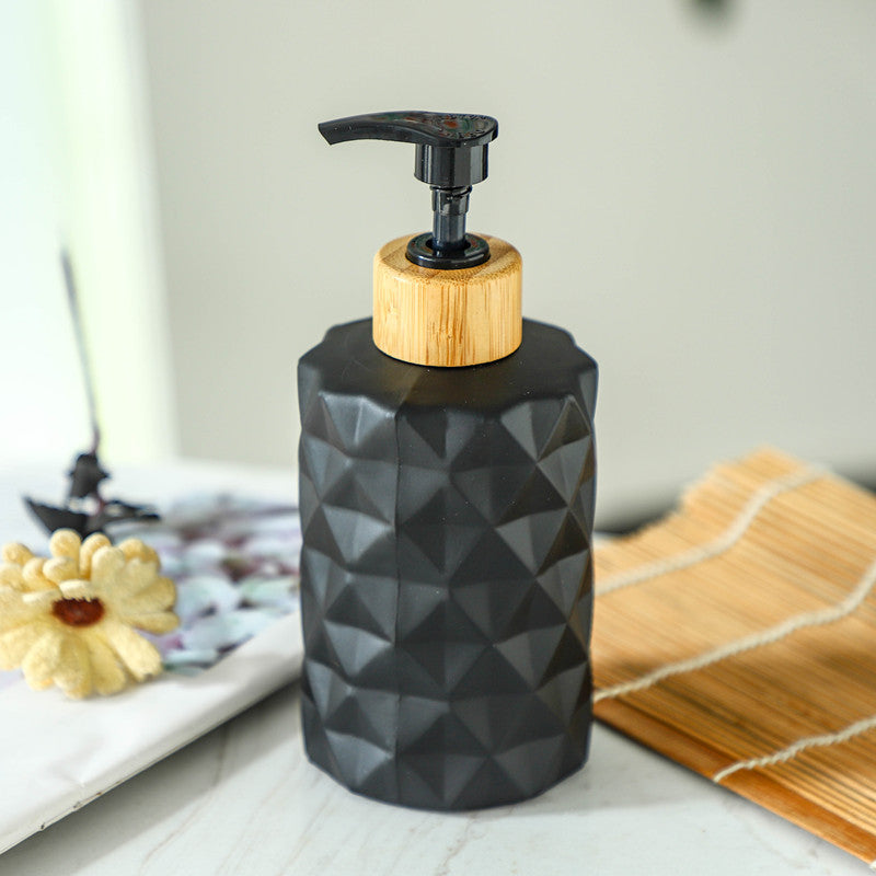 glass lotion and soap dispenser, view 5 - MRSLM
