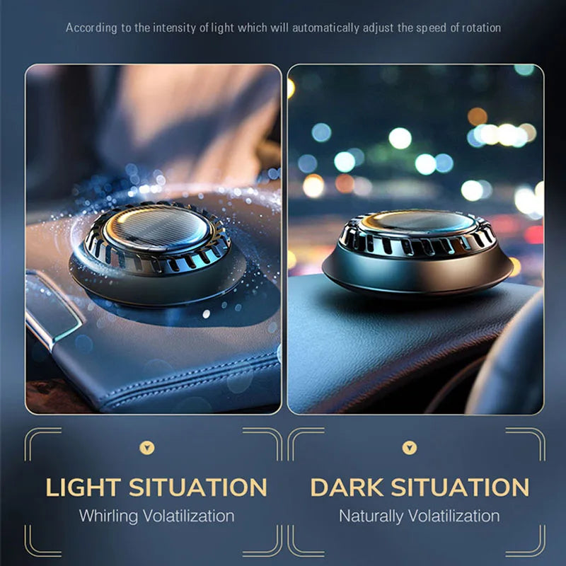 solar-powered rotating car air freshener, view 5 - MRSLM