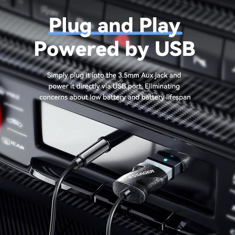 bluetooth 5.0 aux adapter for car audio, view 4 - MRSLM