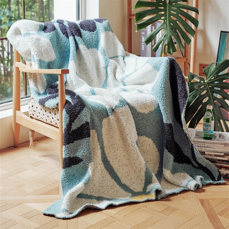 boho floral throw blanket, view 5 - MRSLM