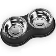 stainless steel anti-slip pet bowls set - MRSLM