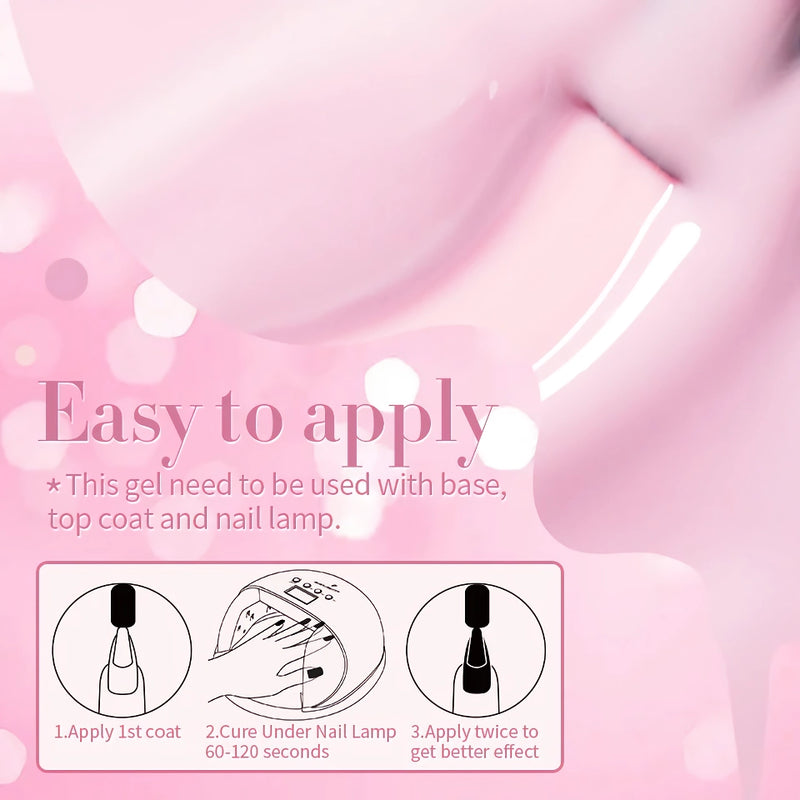 jelly gel nail polish set 6 colors, view 7 - MRSLM