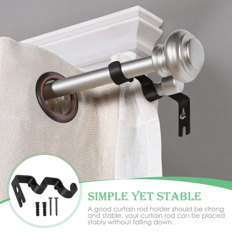 double curtain rod bracket holders, view 3 - MRSLM
