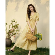 v-neck floral dress, view 4 - MRSLM