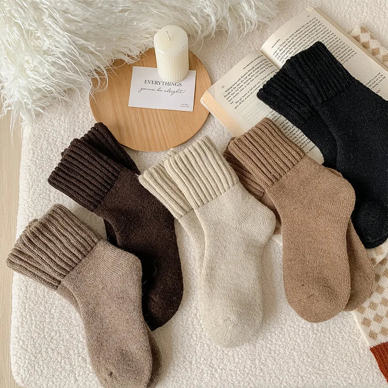 Women's winter thick wool low tube socks, view 9 - MRSLM