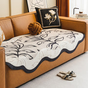 jacquard leaves sofa cover, view 2 - MRSLM