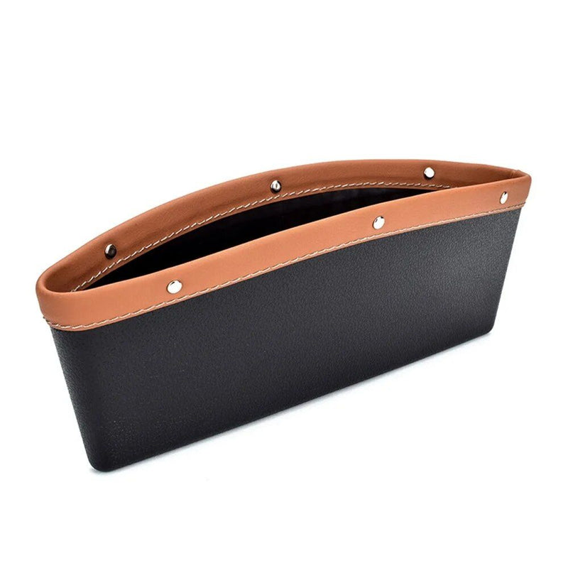 PU leather car seat gap organizer, view 3 - MRSLM