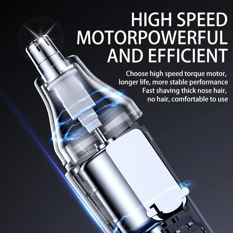 rechargeable electric nose and ear hair trimmer, view 5 - MRSLM